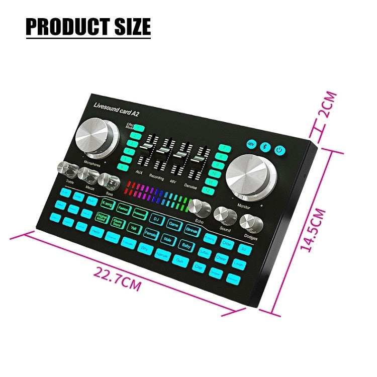 A2 Sound Card Mobile Computer Universal Live K Song Recording Equipment - Consumer Electronics by buy2fix | Online Shopping UK | buy2fix