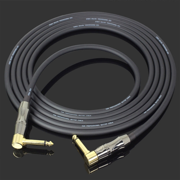 KGR Guitar Cable Keyboard Drum Audio Cable, Specification: 6m(Double Elbow Jack) - Stringed Instruments by KGR | Online Shopping UK | buy2fix