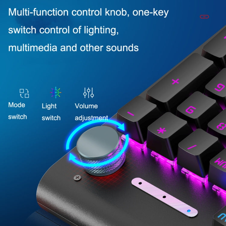 LANGTU K1000 104 Keys Game Luminous USB Handheld Wired Keyboard, Cable Length: 1.5m(Red Green Shaft) - Wired Keyboard by LANGTU | Online Shopping UK | buy2fix