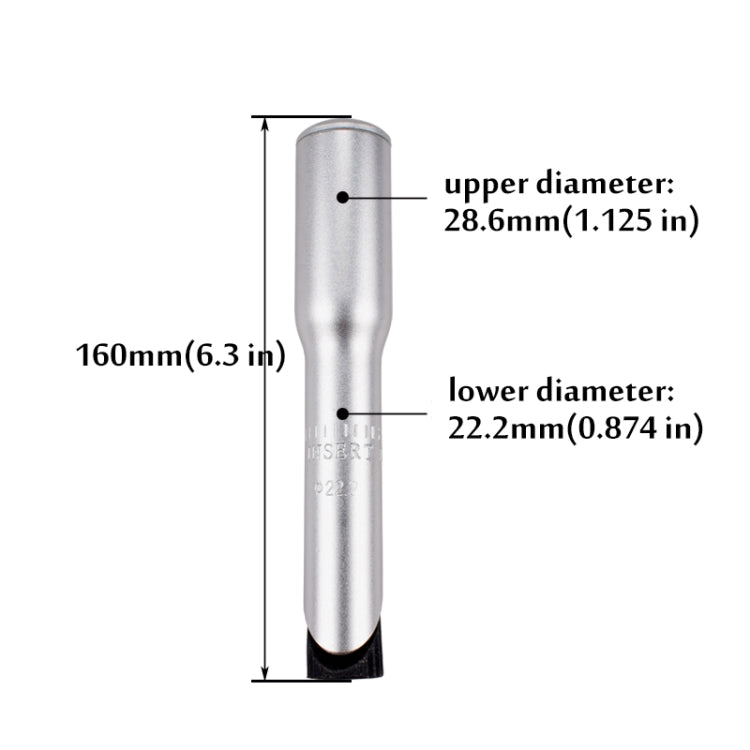 FMFXTR Road Bike Front Fork Stem Modified Height Increaser Handlebar Core Riser( 22.2mm Silver) - Outdoor & Sports by FMFXTR | Online Shopping UK | buy2fix