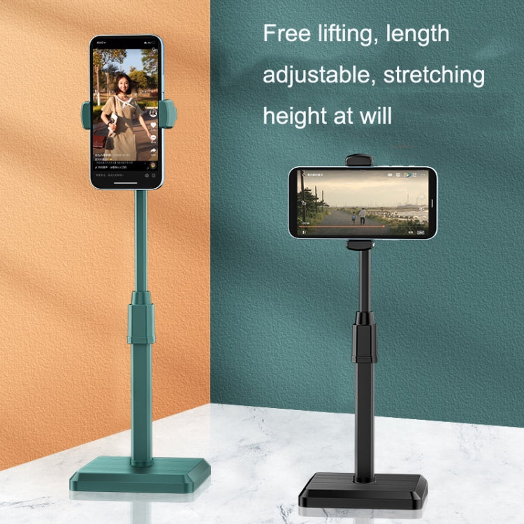 2 PCS Desktop Mobile Phone Live Broadcast Bracket Online Class Telescopic Floor Stand(Dark Green) - Consumer Electronics by buy2fix | Online Shopping UK | buy2fix