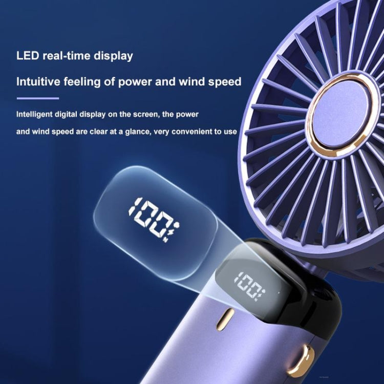 USB Handheld Digital Display Folding Aromatherapy Fan, Battery Capacity: 4000mAh(N15 Pink) - Consumer Electronics by buy2fix | Online Shopping UK | buy2fix