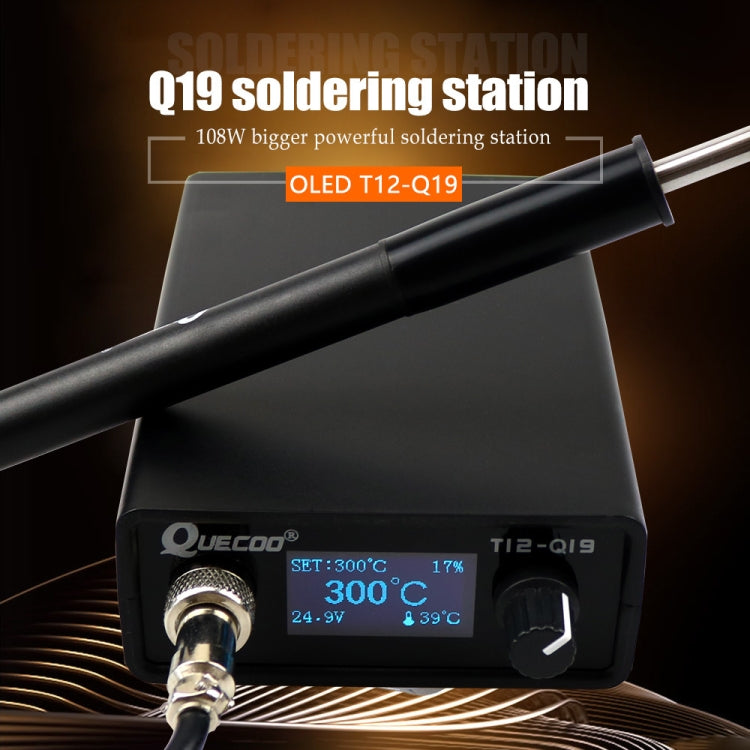 QUECOO 1.3 Inch Display Soldering Station with Handle, Set: EU Plug (Q19+M8) - Electric Soldering Iron by QUECOO | Online Shopping UK | buy2fix