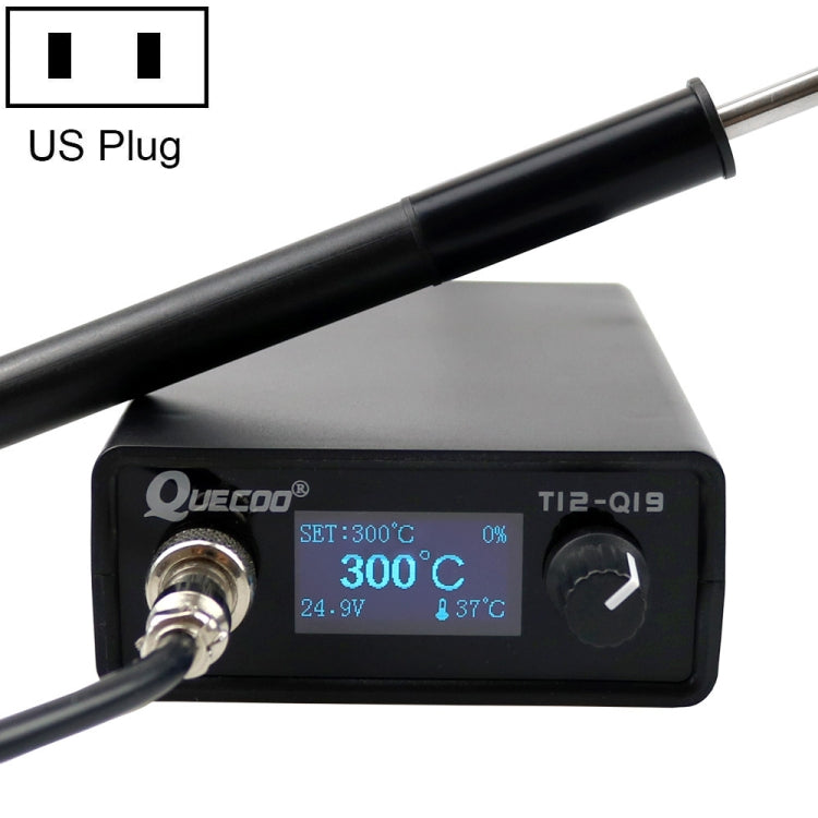 QUECOO 1.3 Inch Display Soldering Station with Handle, Set: US Plug (Q19+M8) - Electric Soldering Iron by QUECOO | Online Shopping UK | buy2fix