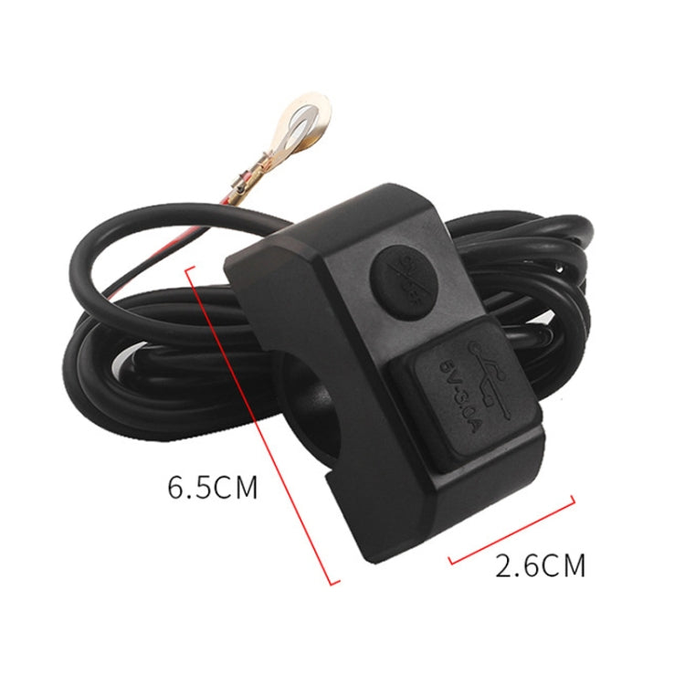 Motorcycle Dual USB Mobile Phone Charger 5V 3A Fast Charging(Black) - Battery Charger by buy2fix | Online Shopping UK | buy2fix