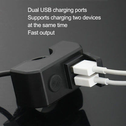 Motorcycle Dual USB Mobile Phone Charger 5V 3A Fast Charging(Black) - Battery Charger by buy2fix | Online Shopping UK | buy2fix