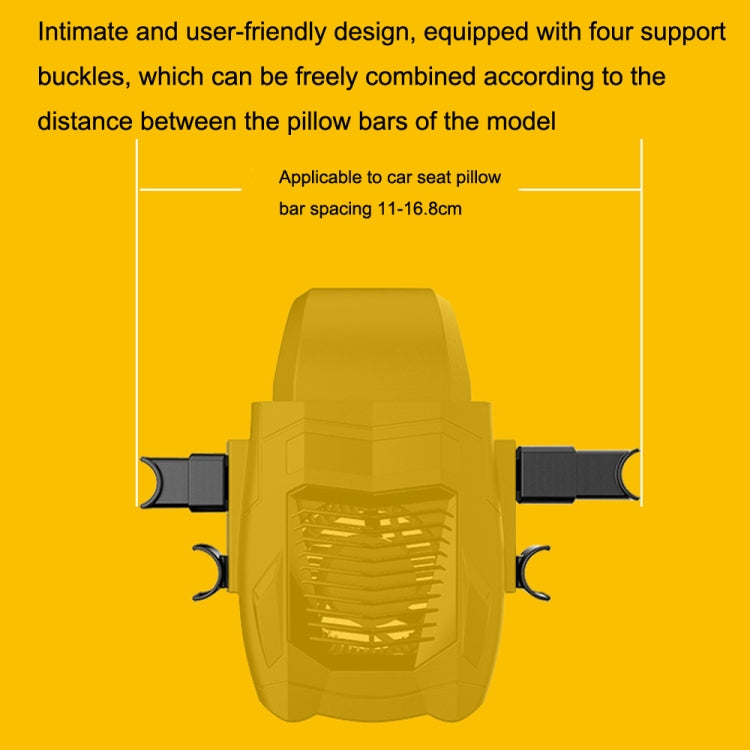 F415 Car Multifunctional Seat Back USB Fan(Black) - In Car by buy2fix | Online Shopping UK | buy2fix