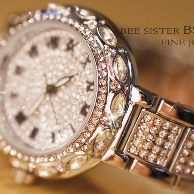 BS Bee Sister  FA1499 Ladies Diamond Watch Jewelry Chain Watch(Gold) - Alloy Watches by BS Bee Sister | Online Shopping UK | buy2fix