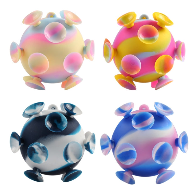 5 PCS Silicone Suction Cup Ball Decompression Toy(Mixed Blue) - Fidget Cube by buy2fix | Online Shopping UK | buy2fix