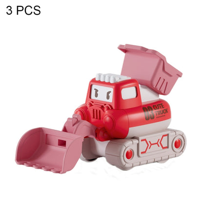 3 PCS 7799 Pressing Inertia Forward Cartoon Children Toy Car(Red) - Model Toys by buy2fix | Online Shopping UK | buy2fix