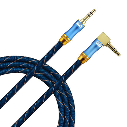 EMK 90-Degree Car 3.5mm Audio Cable Extension Cable, Cable Length: 2M(Blue) - Aux Cable by EMK | Online Shopping UK | buy2fix