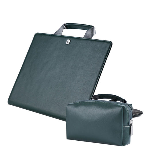 Laptop Bag Protective Case Tote Bag For MacBook Pro 15.4 inch, Color: Ink Green + Power Bag - 15 inch by buy2fix | Online Shopping UK | buy2fix