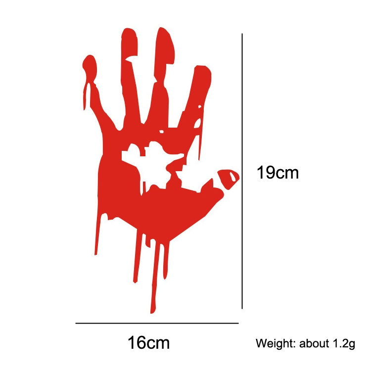 5 Sets Waterproof Sunscreen Reflective Car Sticker Blood Handprint Halloween Sticker(Red) - In Car by buy2fix | Online Shopping UK | buy2fix