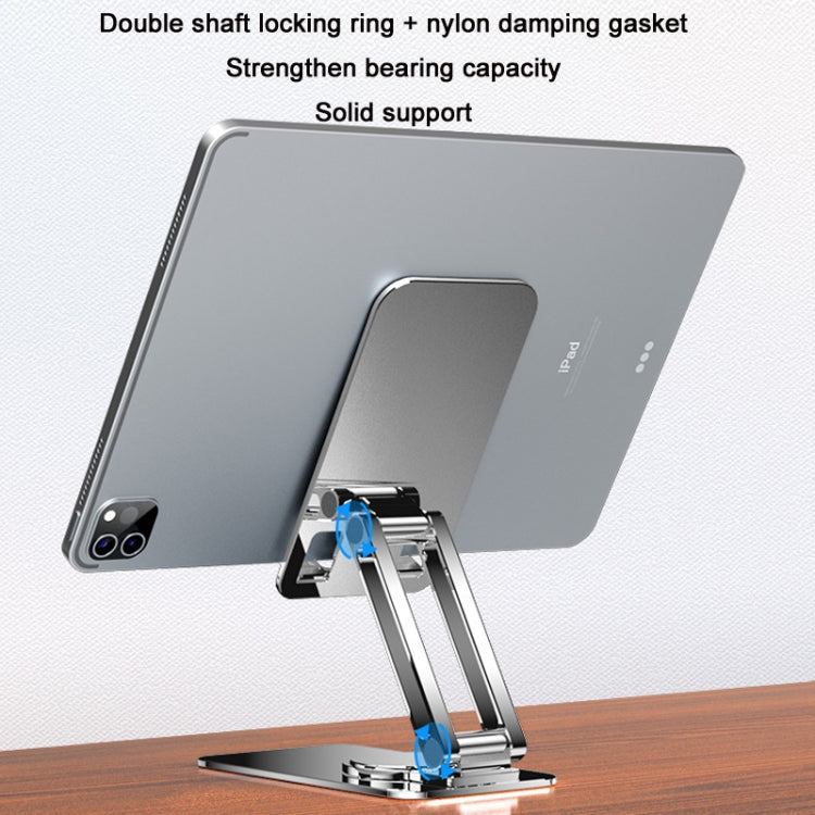 Portable Mobile Phone Tablet Desktop Stand, Color: All Metal Gray - Desktop Holder by buy2fix | Online Shopping UK | buy2fix