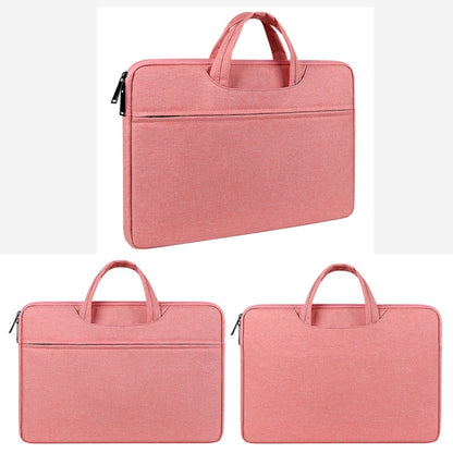 ST01 Large-Capacity Waterproof Shock-Absorbing Laptop Handbag, Size: 14.1-15.4 inches(Lady Pink) - 14.1 inch by buy2fix | Online Shopping UK | buy2fix