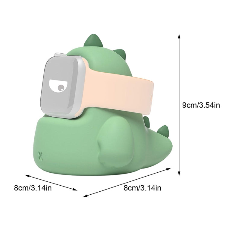 2 PCS H003 Cute Dinosaur Shaped Silicone Charging Stand without Watch For Apple Watch(Yellow) - Smart Wear by buy2fix | Online Shopping UK | buy2fix