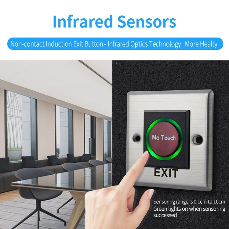Infrared Induction Contact-free Access Control Door Open Button - Security by buy2fix | Online Shopping UK | buy2fix