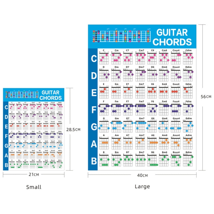 G625 Paper Chord Score Guitar Chord Fingering Exercise Chart(Small) - Stringed Instruments by buy2fix | Online Shopping UK | buy2fix