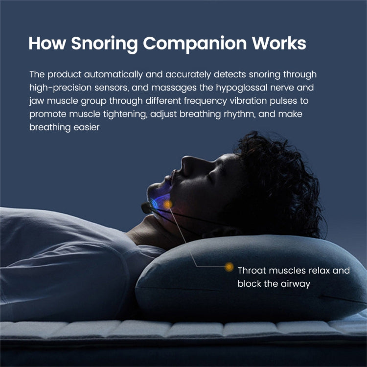 Smart Anti Snoring Device EMS Pulse Snoring Stop Effective Solution Snore Sleep Aid(Black) - Anti Snoring Tools by buy2fix | Online Shopping UK | buy2fix