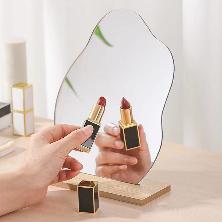 Irregular Acrylic Mirror With Wooden Base Photo Props(Cloud) - Camera Accessories by buy2fix | Online Shopping UK | buy2fix