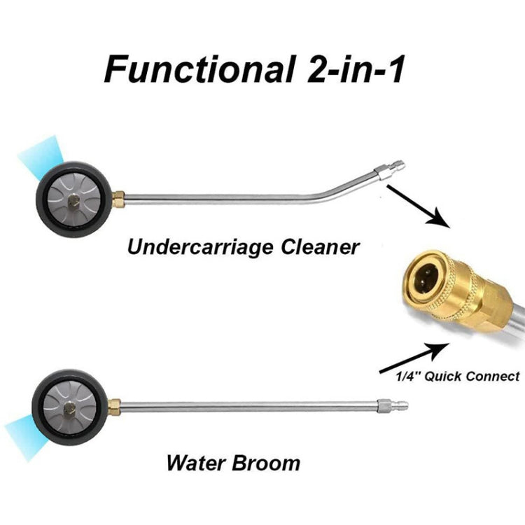 Car Chassis Washe 1/4 Quickly Inserts Road Cleaning Brush(Grey) - In Car by buy2fix | Online Shopping UK | buy2fix