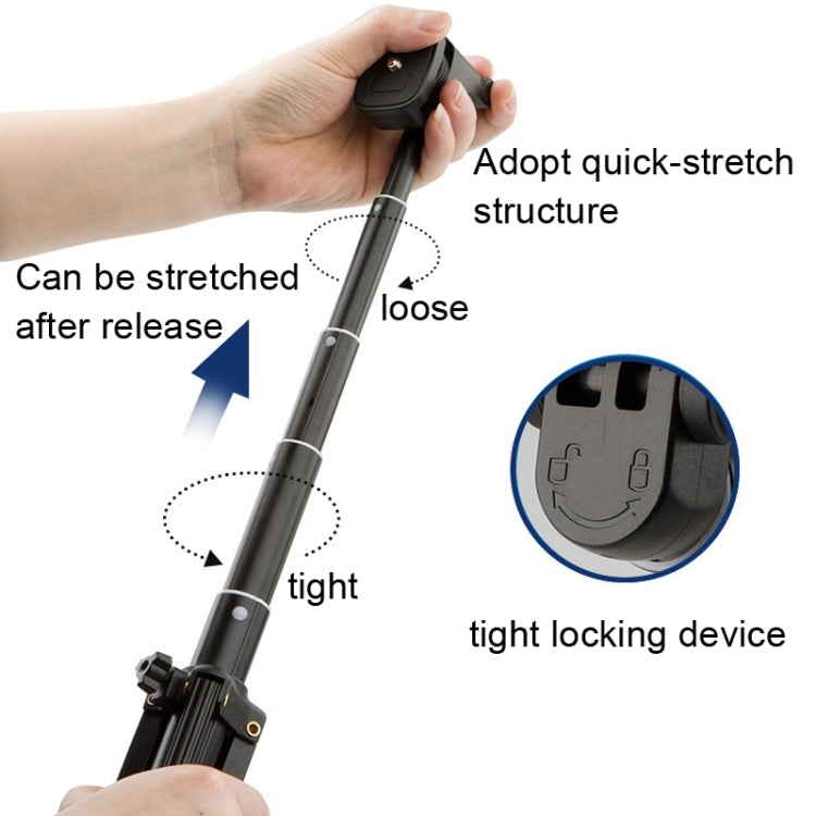 YUNTENG 1388 Selfie Stick Tripod Bluetooth Remote Control Camera Stand(Black) - Selfie Sticks by YUNTENG | Online Shopping UK | buy2fix