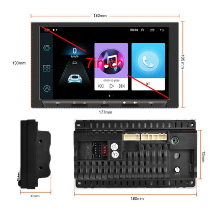 7 inch Carplay GPS Navigation Reverse Integrated Machine, Style: Standard+12 Light Camera(1+16G) - In Car by buy2fix | Online Shopping UK | buy2fix