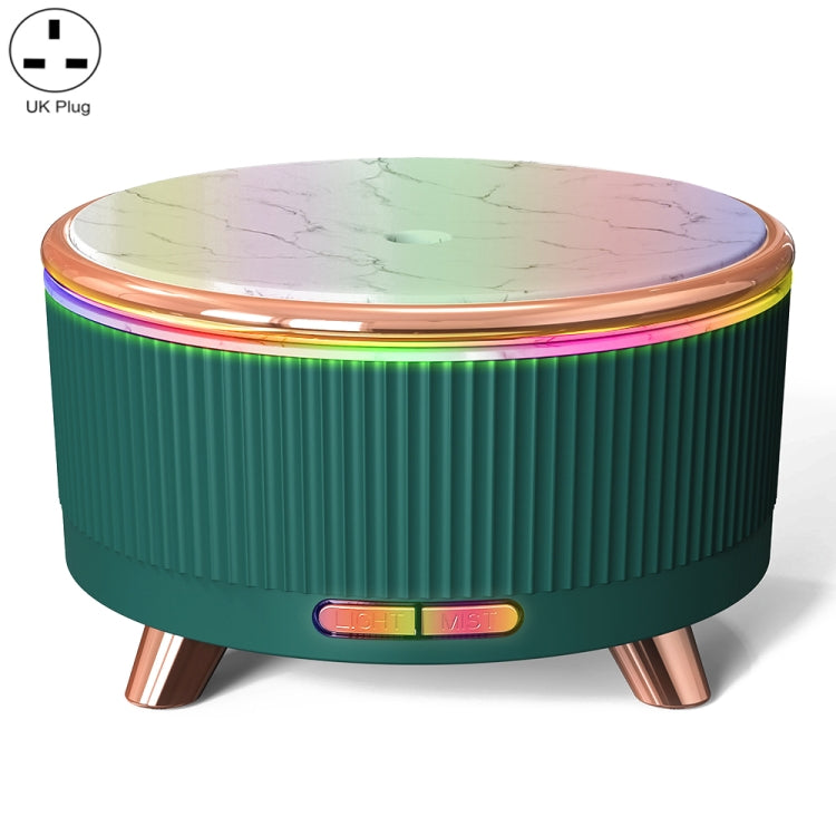 Ultrasonic Aromatherapy Diffuser Humidifier Essential Oil Diffuser UK Plug(Dark Green) - Home & Garden by buy2fix | Online Shopping UK | buy2fix