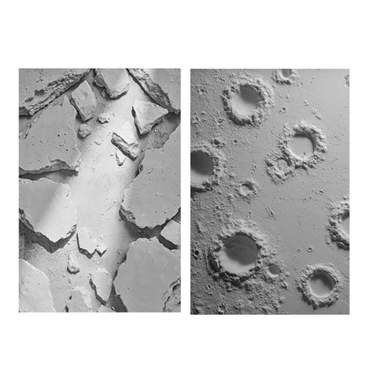 3D Double-Sided Matte Photography Background Paper(Broken Plaster+Lunar Surface) - Camera Accessories by buy2fix | Online Shopping UK | buy2fix