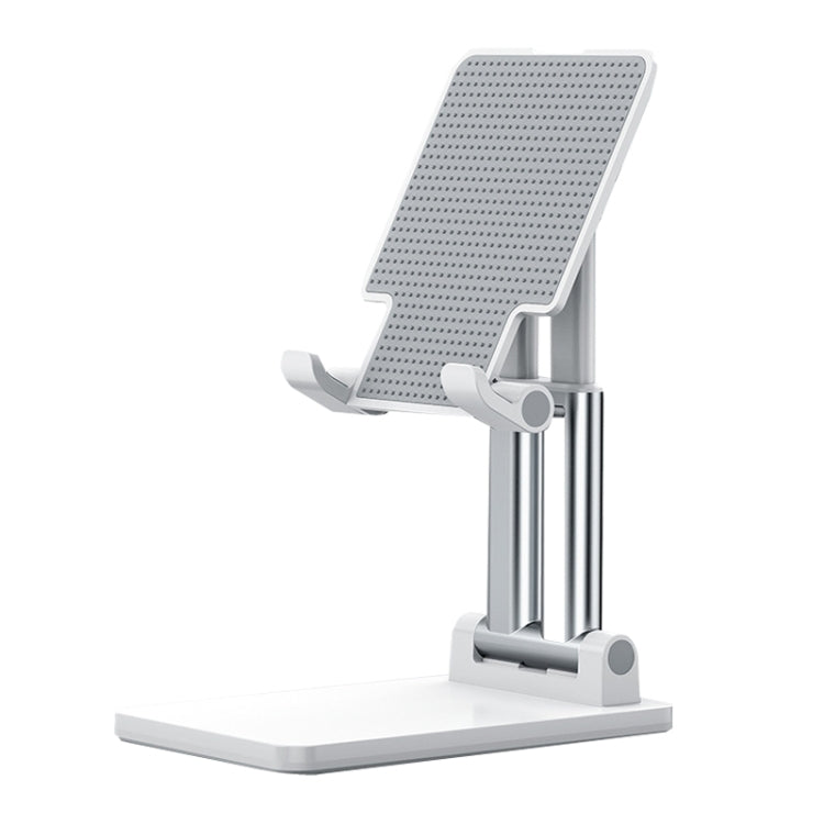 SSKY X5 Desktop Phone Live Foldable Tablet Bracket, Style: Double Rod Phone Version (White) - Desktop Holder by SSKY | Online Shopping UK | buy2fix