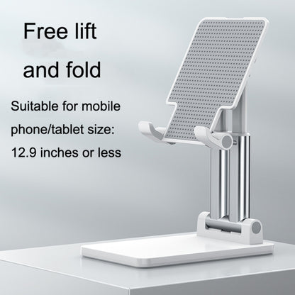 SSKY X5 Desktop Phone Live Foldable Tablet Bracket, Style: Double Rod Phone Version (White) - Desktop Holder by SSKY | Online Shopping UK | buy2fix