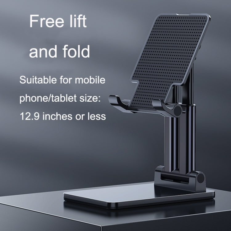 SSKY X5 Desktop Phone Live Foldable Tablet Bracket, Style: Double Rod Phone Version (Black) - Desktop Holder by SSKY | Online Shopping UK | buy2fix