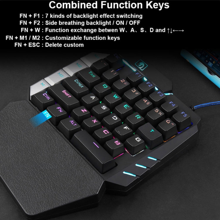 XINMENG K109 38 Keys Phone Game External Keyboard, Cable Length: 1.5m(Black) - Mini Keyboard by XINMENG | Online Shopping UK | buy2fix