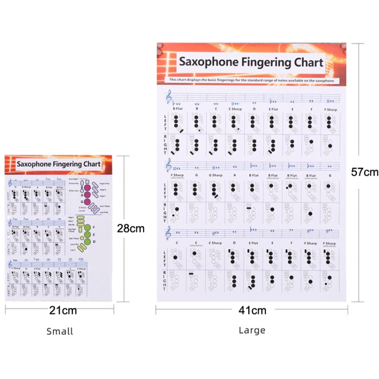 Coated Paper Saxophone Fingering Chord Diagrams Saxophone Practice Figure(Large) - Other Accessories by buy2fix | Online Shopping UK | buy2fix
