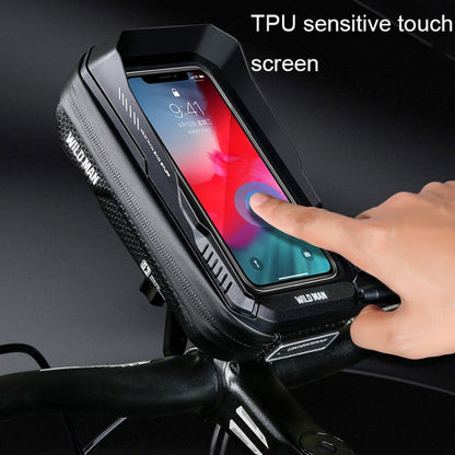 WILD MAN XT3X 0.6L Bicycle 360 Degree Rotating Waterproof Touch Screen Phone Holder Bag(Black) - Bicycle Bags by WILD MAN | Online Shopping UK | buy2fix