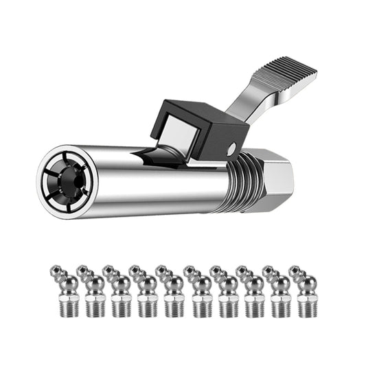 PC002 Lock Clamp Type High Pressure Grease Nozzle, Style: Butter Mouth+10 45 Degrees Heads - In Car by buy2fix | Online Shopping UK | buy2fix