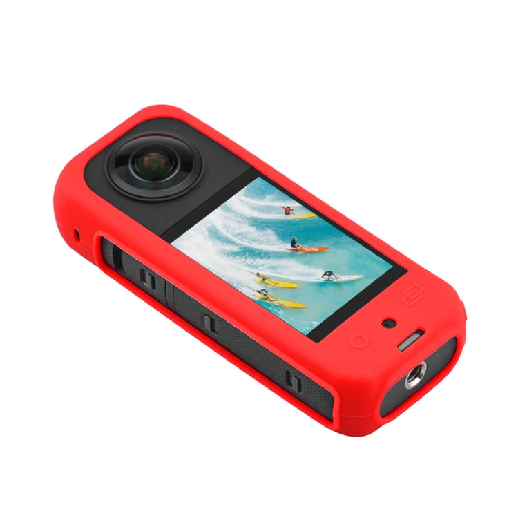 For Insta360 X3 Silicone Case Protective Cover with Hand Strap(Black) - DJI & GoPro Accessories by buy2fix | Online Shopping UK | buy2fix