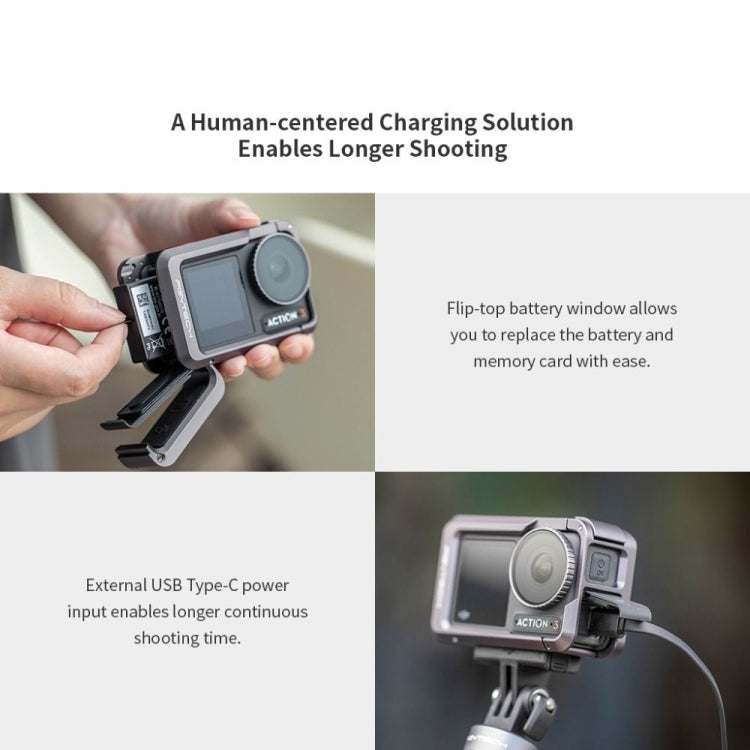 PGYTECH For DJI Osmo Action 3 Aluminum Alloy Camera Housing Shell Expansion Protective Frame - Protection Frame by PGYTECH | Online Shopping UK | buy2fix