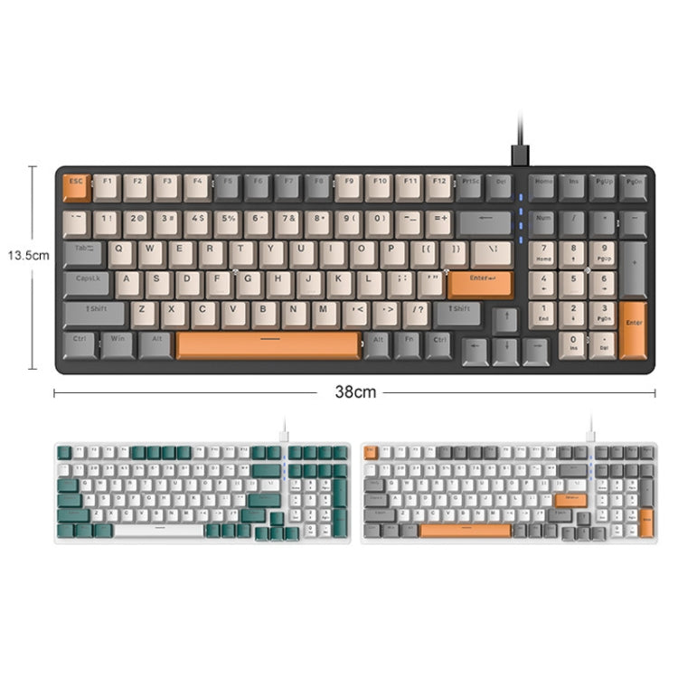 ZIYOU LANG  K3 100 Keys Game Glowing Wired Mechanical Keyboard, Cable Length: 1.5m, Style:  Water Green Version Red Axis - Wired Keyboard by ZIYOU LANG | Online Shopping UK | buy2fix