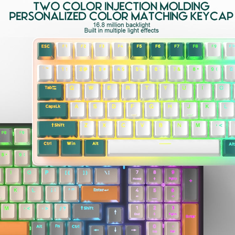 ZIYOU LANG  K3 100 Keys Game Glowing Wired Mechanical Keyboard, Cable Length: 1.5m, Style:  Water Green Version Red Axis - Wired Keyboard by ZIYOU LANG | Online Shopping UK | buy2fix