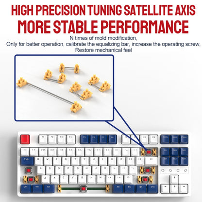 ZIYOU LANG K87 87-key RGB Bluetooth / Wireless / Wired Three Mode Game Keyboard, Cable Length: 1.5m, Style: Red Shaft (Yacht Blue) - Wireless Keyboard by ZIYOU LANG | Online Shopping UK | buy2fix