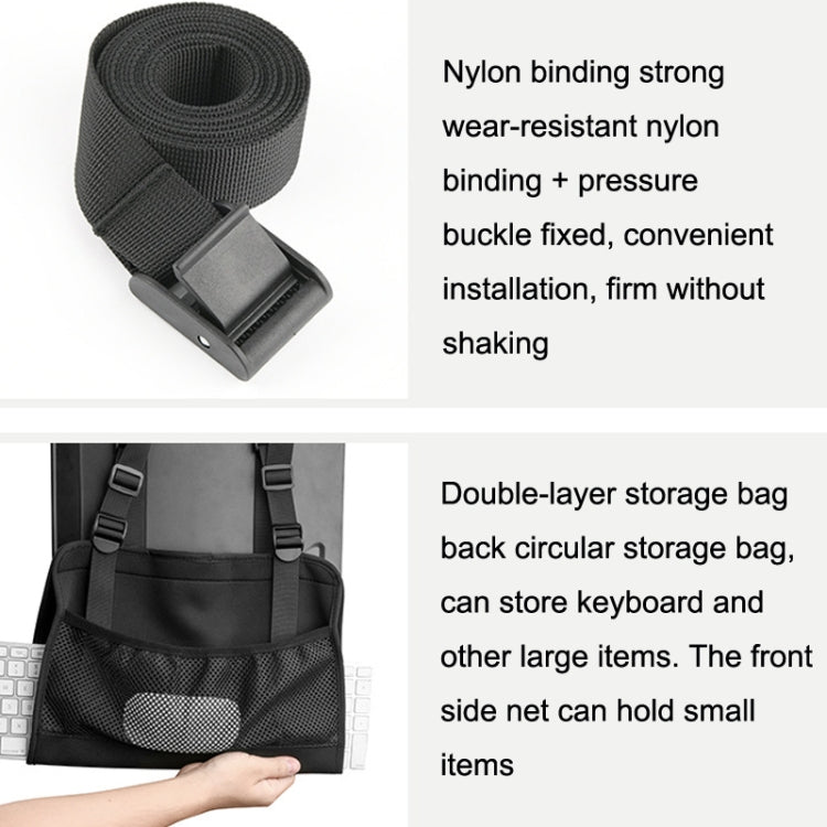 Computer Desktop Host Metal Suspension Frame Adjustable Storage, Style: Storage Bag - Host Bracket by buy2fix | Online Shopping UK | buy2fix