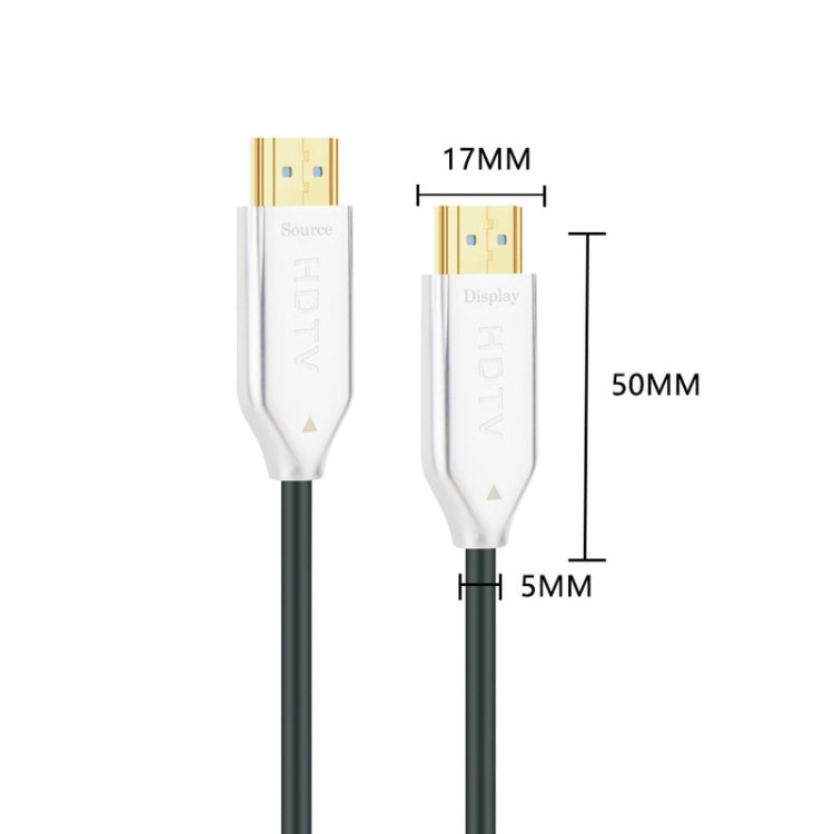 2.0 Version HDMI Fiber Optical Line 4K Ultra High Clear Line Monitor Connecting Cable, Length: 20m(White) - Cable by buy2fix | Online Shopping UK | buy2fix