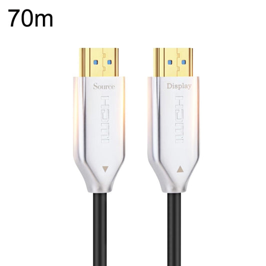 2.0 Version HDMI Fiber Optical Line 4K Ultra High Clear Line Monitor Connecting Cable, Length: 70m With Shaft(White) - Cable by buy2fix | Online Shopping UK | buy2fix