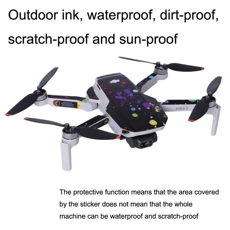 Sunnylife MM2-TZ452 For DJI Mini 2 Waterproof PVC Drone Body + Arm + Remote Control Decorative Protective Stickers Set(Big Eyes Monster) - Stickers by Sunnylife | Online Shopping UK | buy2fix