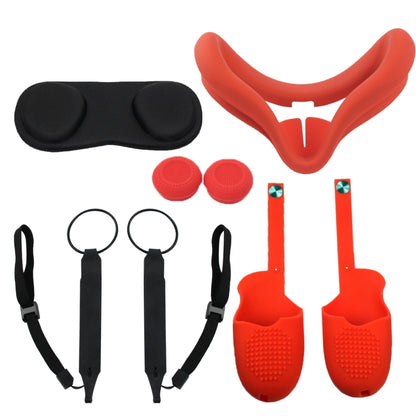 For Meta Quest 2 VR Controller Case Protective Cover Set(Red) - VR Accessories by buy2fix | Online Shopping UK | buy2fix