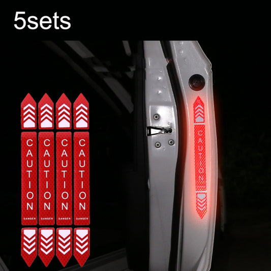 5sets Car Opening Door Anti-Collision Safety Warning Reflector(Diamond Red) - In Car by buy2fix | Online Shopping UK | buy2fix