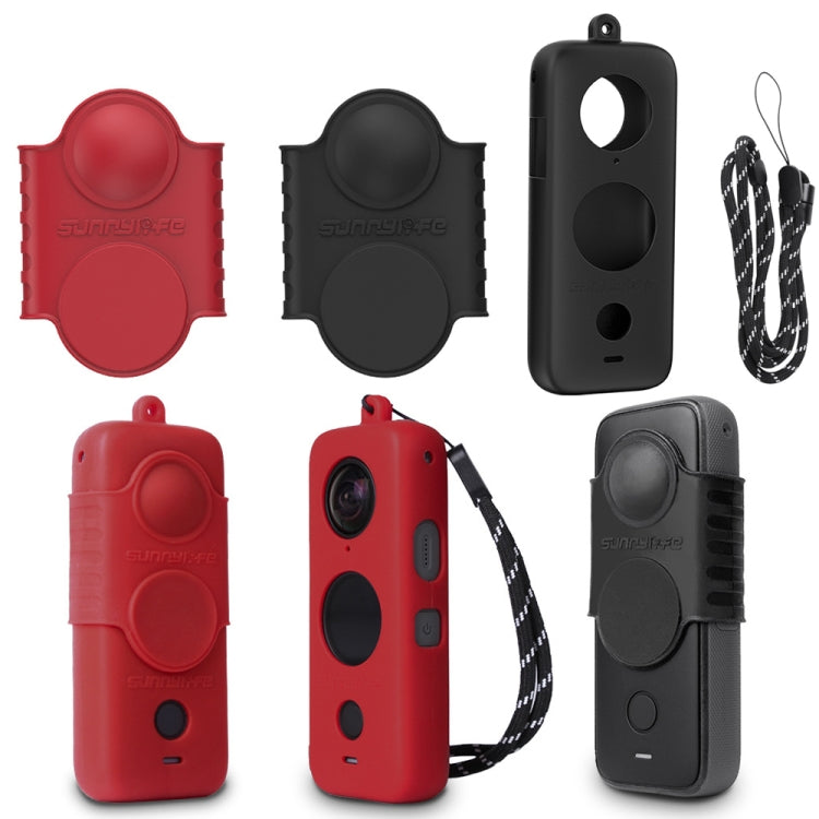 For Insta360 One X2 Sunnylife ST-Q9420 Silicone Protective Case Red Lens Screen Case - Case & Bags by Sunnylife | Online Shopping UK | buy2fix