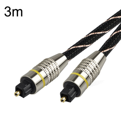 EMK HB/A6.0 SPDIF Interface Digital High-Definition Audio Optical Fiber Cable, Length: 3m(Black White Net) - Audio Optical Cables by EMK | Online Shopping UK | buy2fix