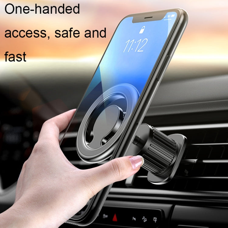 D19 Car Magnetic Mobile Phone Holder Rotatable Metal Navigation Bracket, Spec: Seat (Silver) - In Car by buy2fix | Online Shopping UK | buy2fix